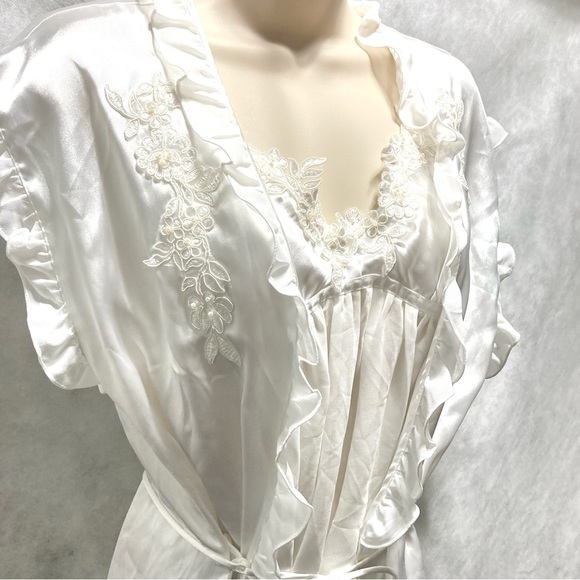 INTIMO DONATELLA Wedding Night Baby Doll Chemise and Robe 2 Piece Set Medium - Picture 7 of 16